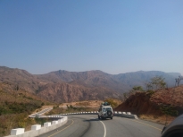 Beautiful scenery on the road from Lubango to Camucuio in the Namibe province